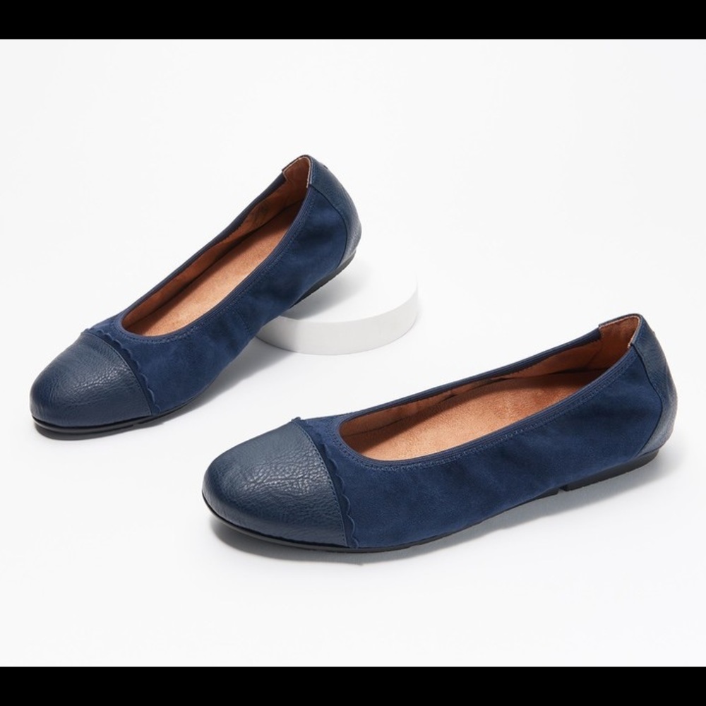 Vionic Tina Ballet Flats - Navy, 9 Wide